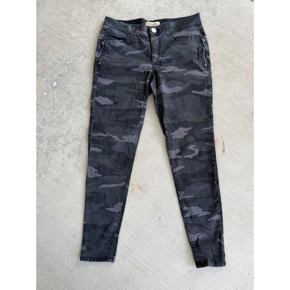 Democracy Camo Pants Womens 12 Grunge Alt Streetwear Utility Moto Skinny